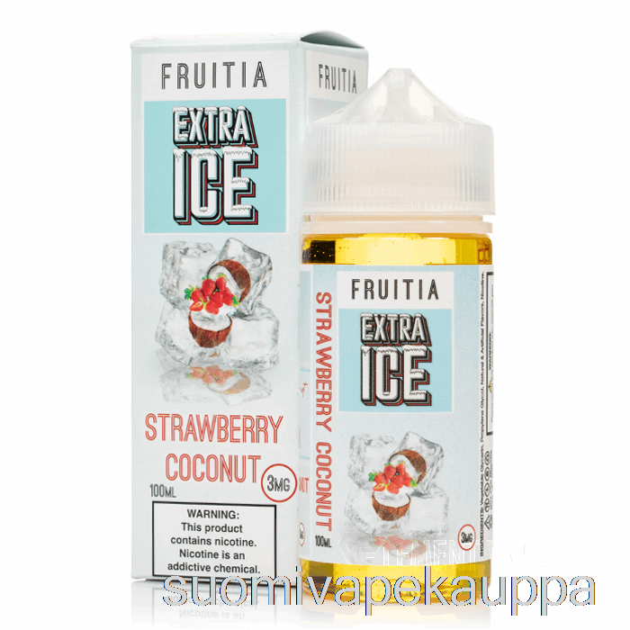 Vape Suomi Mansikka Kookos - Extra Ice - Fruitia - 100ml 3mg